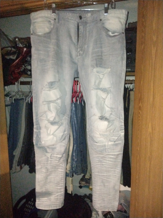 smoke rise ny Other - Men's Skinny Distressed Light Gray Jeans